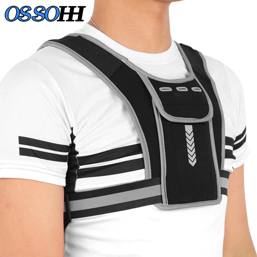 Reflective Cycling Vest - เสื้อกั๊กวิ่งสะท้อนแสง 1 ชิ้น, เสื้อกั๊กวิ่งน้ําหนักเบาระบายอากาศได้, เหมาะสําหรับการขี่จักรยาน, วิ่ง,
