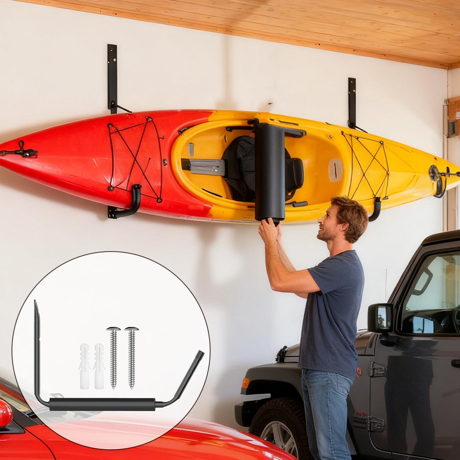 Cycling Gear Wall Hanger - ที่แขวนเรือคายัคติดผนังสำหรับโรงรถ ที่เก็บเรือคายัคแบบติดผนัง ที่แขวนสำหรับบันได จักรยาน แพดเดิลบอร์ด เซิร์ฟบอร์ด