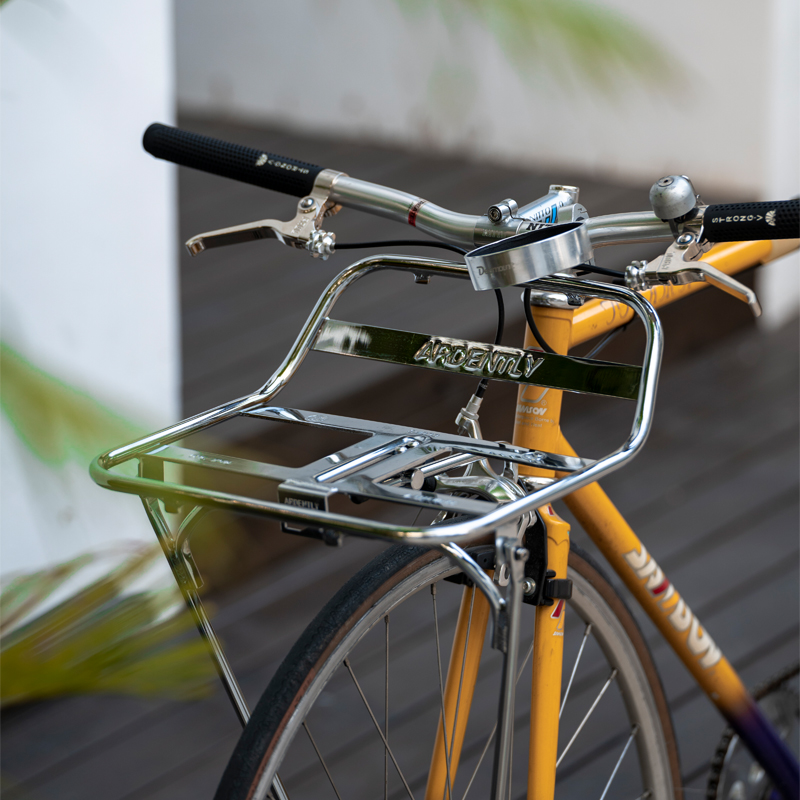 Cycling Gear Manufacturer - ตะกร้าจักรยานแบบติดตั้งสำหรับจักรยานฟิกซ์เกียร์ ตะกร้าหน้าอเนกประสงค์ น้ำหนักเบาพิเศษ โครงอะลูมิเนียมอัลลอยด์สไตล์วินเทจ ตะกร้าสำหรับจักรยาน
