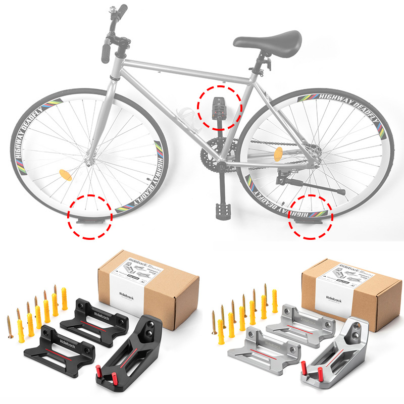 Cycling Gear Wall Hanger - ที่แขวนจักรยาน 3 ชิ้น สำหรับเก็บจักรยาน ติดผนัง ใช้ในโรงรถหรือบ้าน