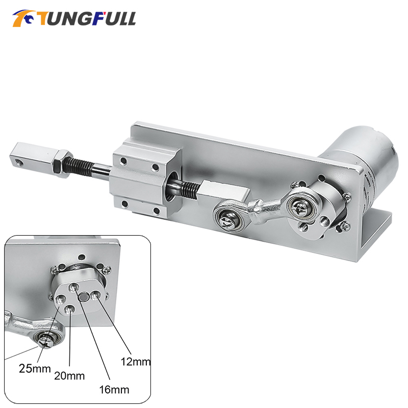 Volt Cycling Gear - ขนาดเล็ก DIY การออกแบบลูกสูบรอบ Linear Actuator DC