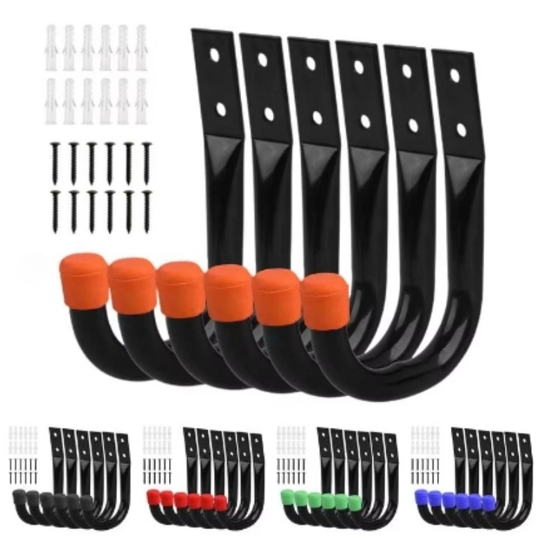 Cycling Gear Wall Hanger - 6 ชิ้น/เซ็ตจักรยาน Wall Mount Hooks จักรยานสนับสนุน