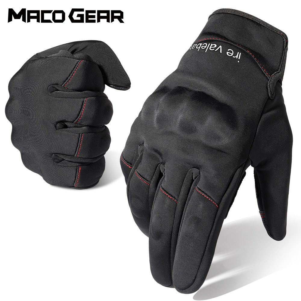 Cycling Gear Display - ถุงมือมอเตอร์ไซค์ฤดูหนาว หน้าจอสัมผัสได้ กันลม กันหนาว สำหรับกีฬา มอเตอร์ไซค์
