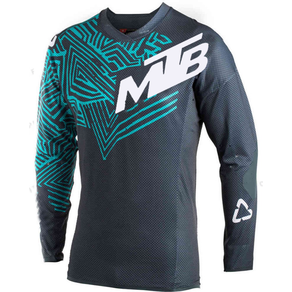 Cycling Gear Usa - เสื้อปั่นจักรยานแขนยาวสำหรับกิจกรรมกลางแจ้ง พิมพ์ลาย MTB ระบายอากาศได้ดี ผ้าตาข่าย เสื้อเจอร์ซีย์สำหรับปั่นจักรยานเสือภูเขา