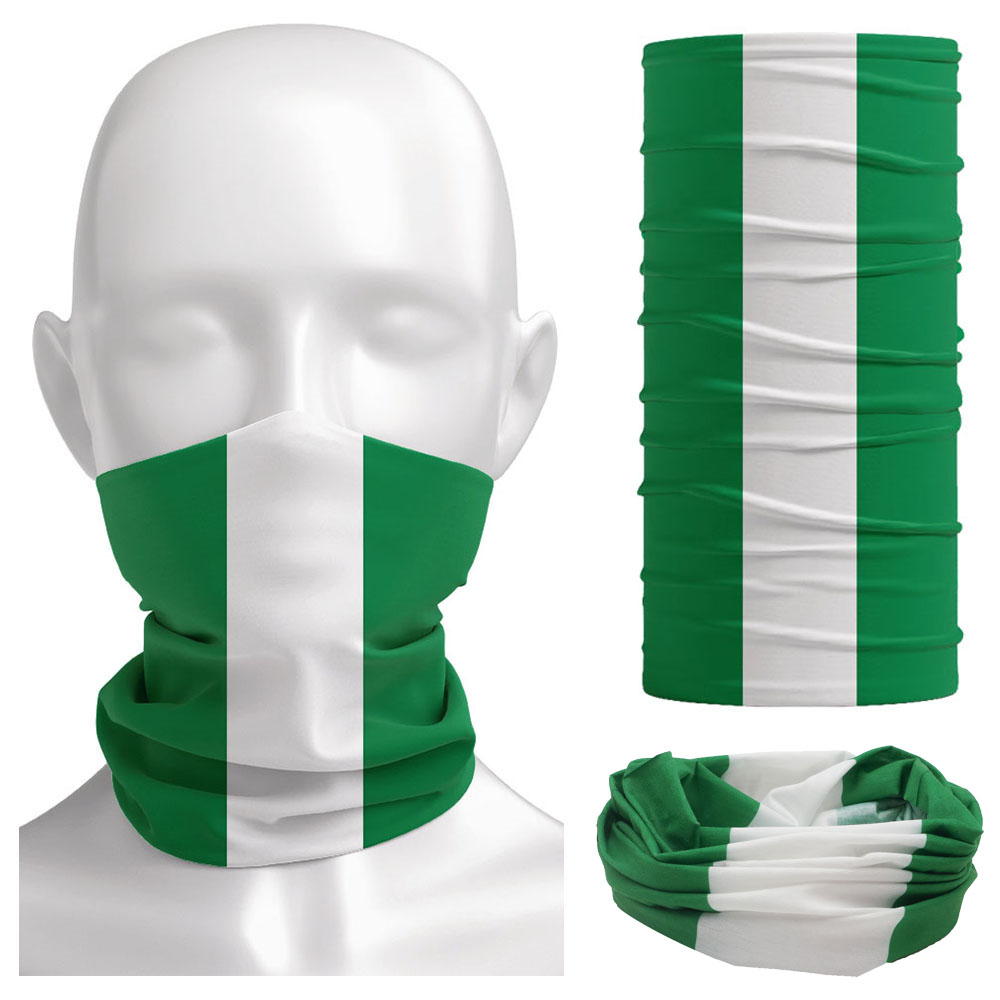 Cycling Gear Usa - ไนจีเรียธงผ้าพันคอผู้หญิงคอ Gaiter Camping Balaclava สําหรับชายขี่จักรยาน UV