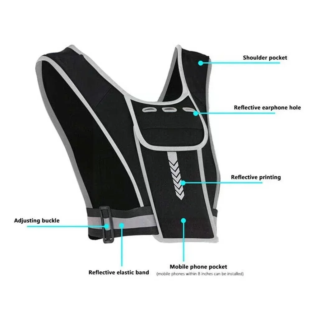 เสื้อกั๊กวิ่งสะท้อนแสง 1 ชิ้น, - Reflective Cycling Vest บทวิจารณ์และราคา