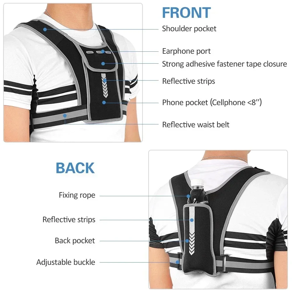 เสื้อกั๊กวิ่งสะท้อนแสง 1 ชิ้น, - Reflective Cycling Vest บทวิจารณ์และราคา