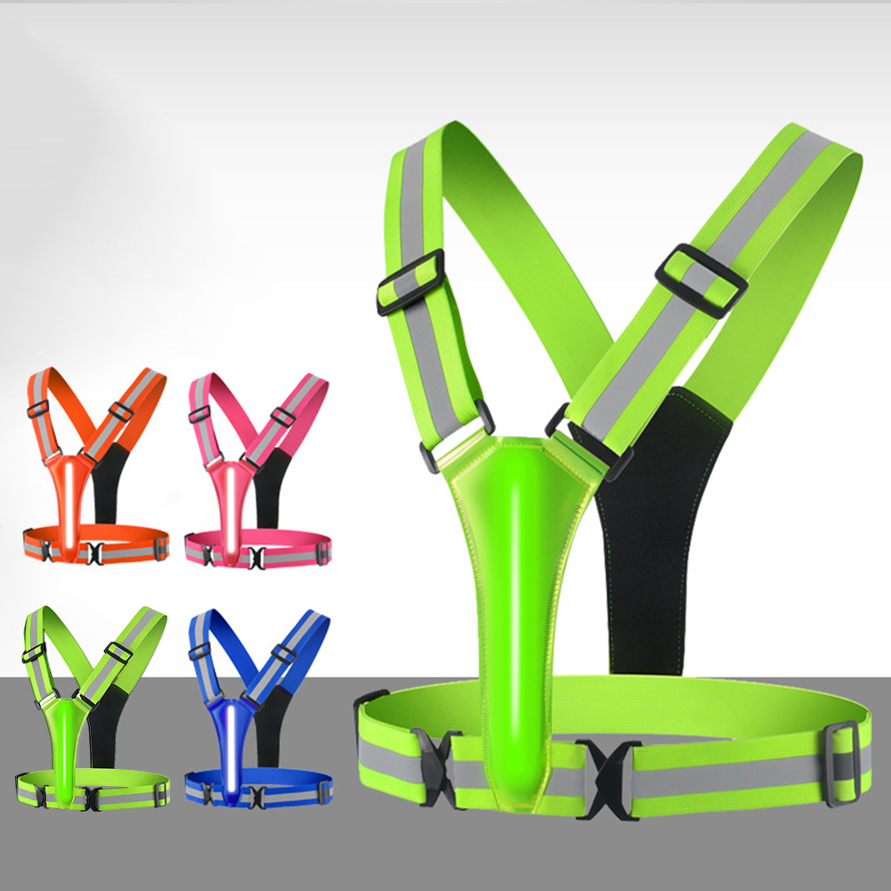 เสื้อกั๊กวิ่ง LED ชาร์จไฟได้เส - Reflective Cycling Vest บทวิจารณ์และราคา