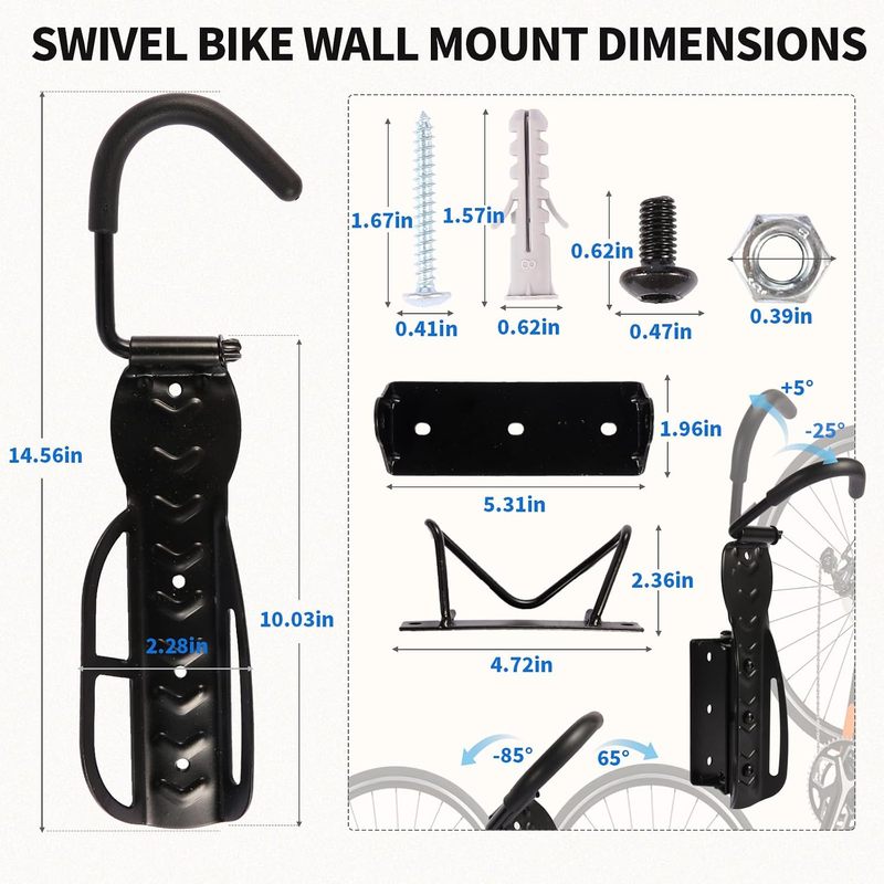 ที่แขวนจักรยานติดผนังแบบหมุนได - Cycling Gear Wall Hanger บทวิจารณ์และราคา