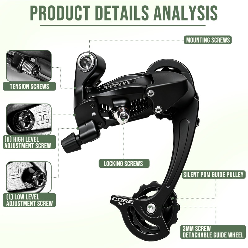 BUCKLOS ตัวเปลี่ยนเกียร์หลังจั - Cycling Gear Stand บทวิจารณ์และราคา