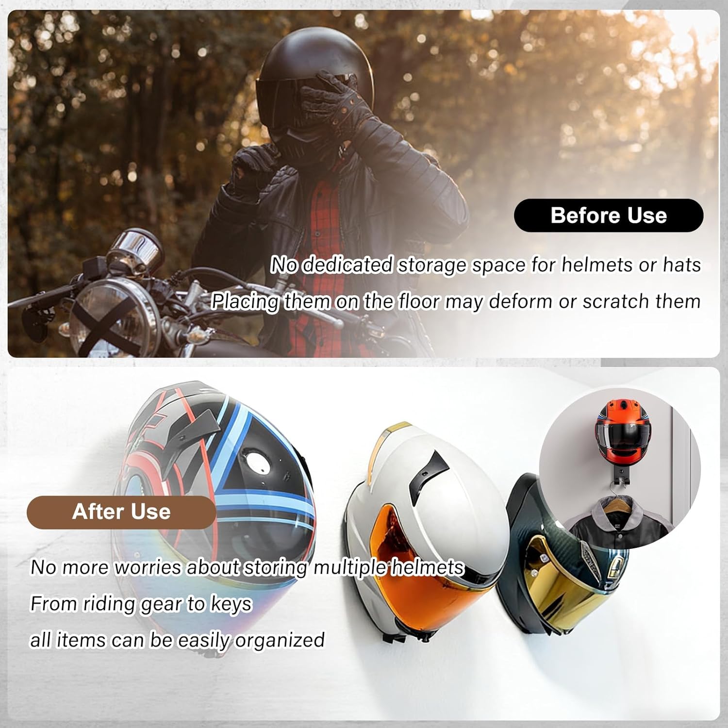 ที่แขวนหมวกกันน็อคมอเตอร์ไซค์แ - Cycling Gear Stand บทวิจารณ์และราคา